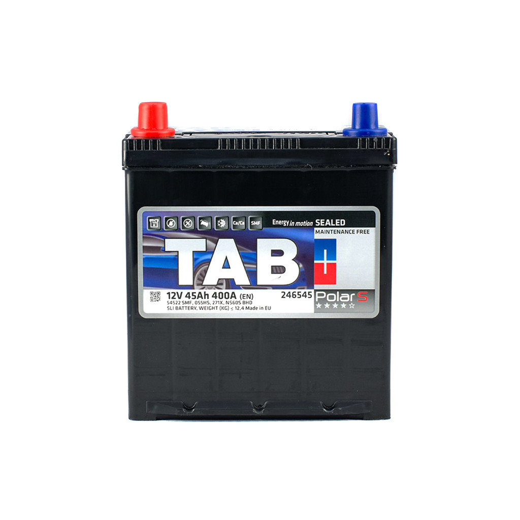 Акумулятор автомобільний TAB 45 Ah/12V Polar S Тонка клема Japan Min. (246 545) - зображення 1