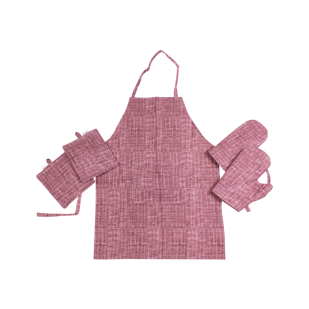 Фартух MirSon Набір №208 - Chocolate binding дві прихватки + дві рукавички-прихватки + фартух (2200006754084) - зображення 1