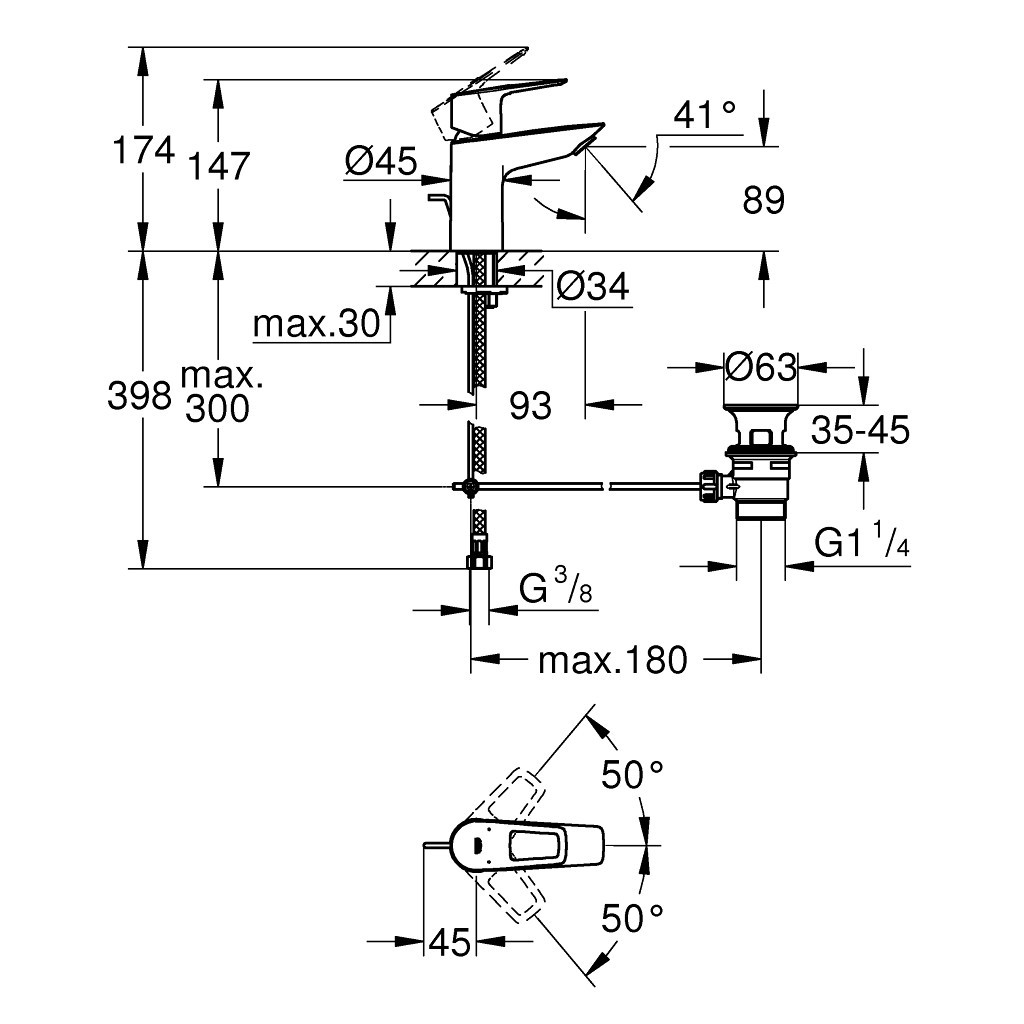 Змішувач Grohe S-Size BauLoop New (23335001) - зображення 2