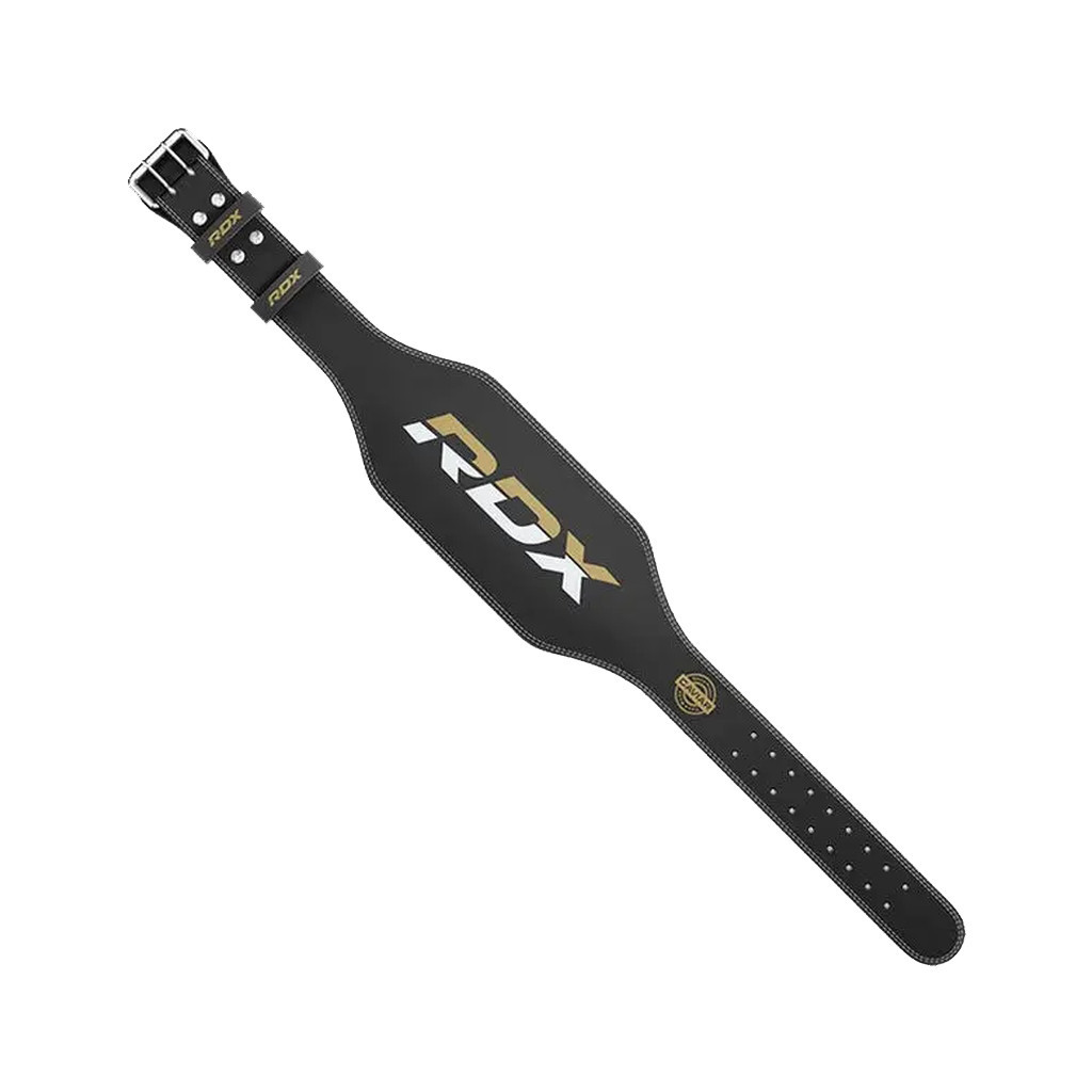 Атлетичний пояс RDX 6 шкіряний Black Gold XL (WBS-6RB-XL) - изображение 6