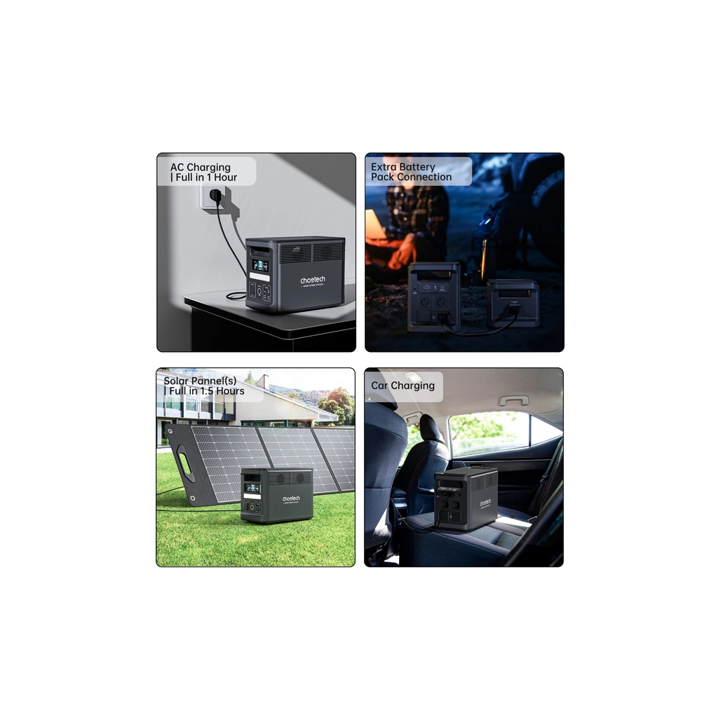 Зарядна станція Choetech BS065-EU-BK 1800W (BS065-EU-BK) - зображення 5