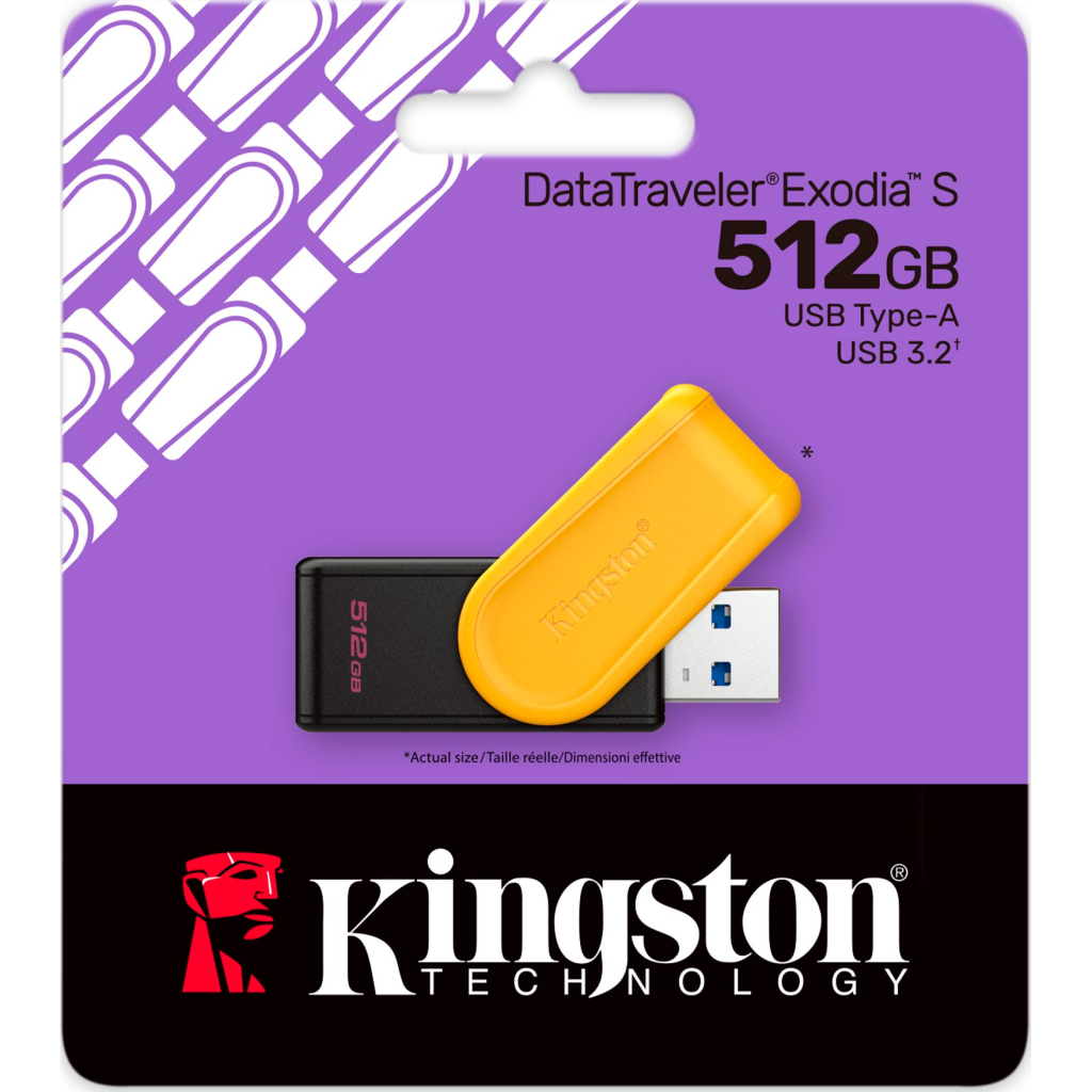 USB флеш накопичувач Kingston 512GB DataTraveler Exodia S USB 3.2 (DTXS/512GB) - зображення 3