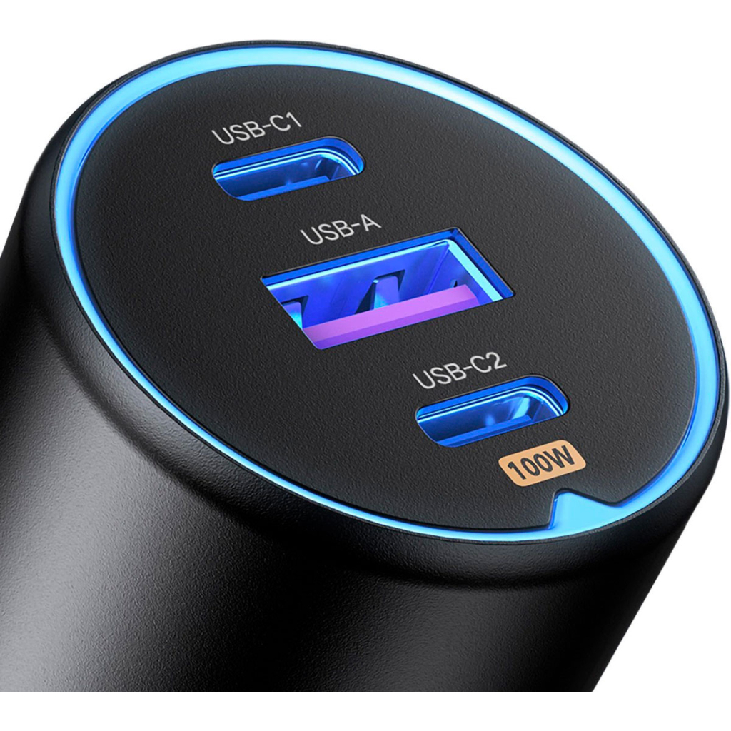 Зарядний пристрій Ugreen 3xUSB 130W (2xUSB-C+USB-A) QC 3.0 black (CD293) (90413) - изображение 3