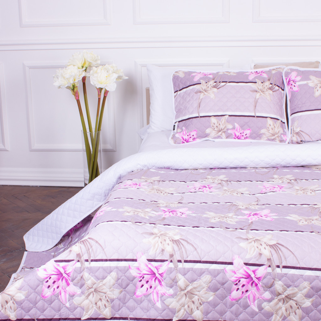 Покривало MirSon набір Print Line №5952 Florist 150х210 см + наволочка 50х70 см (2200006169482) - зображення 5