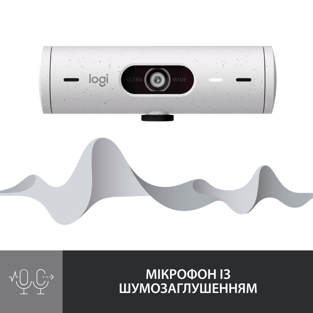 Веб-камера Logitech Brio 500 Off-White (960-001428) - зображення 4