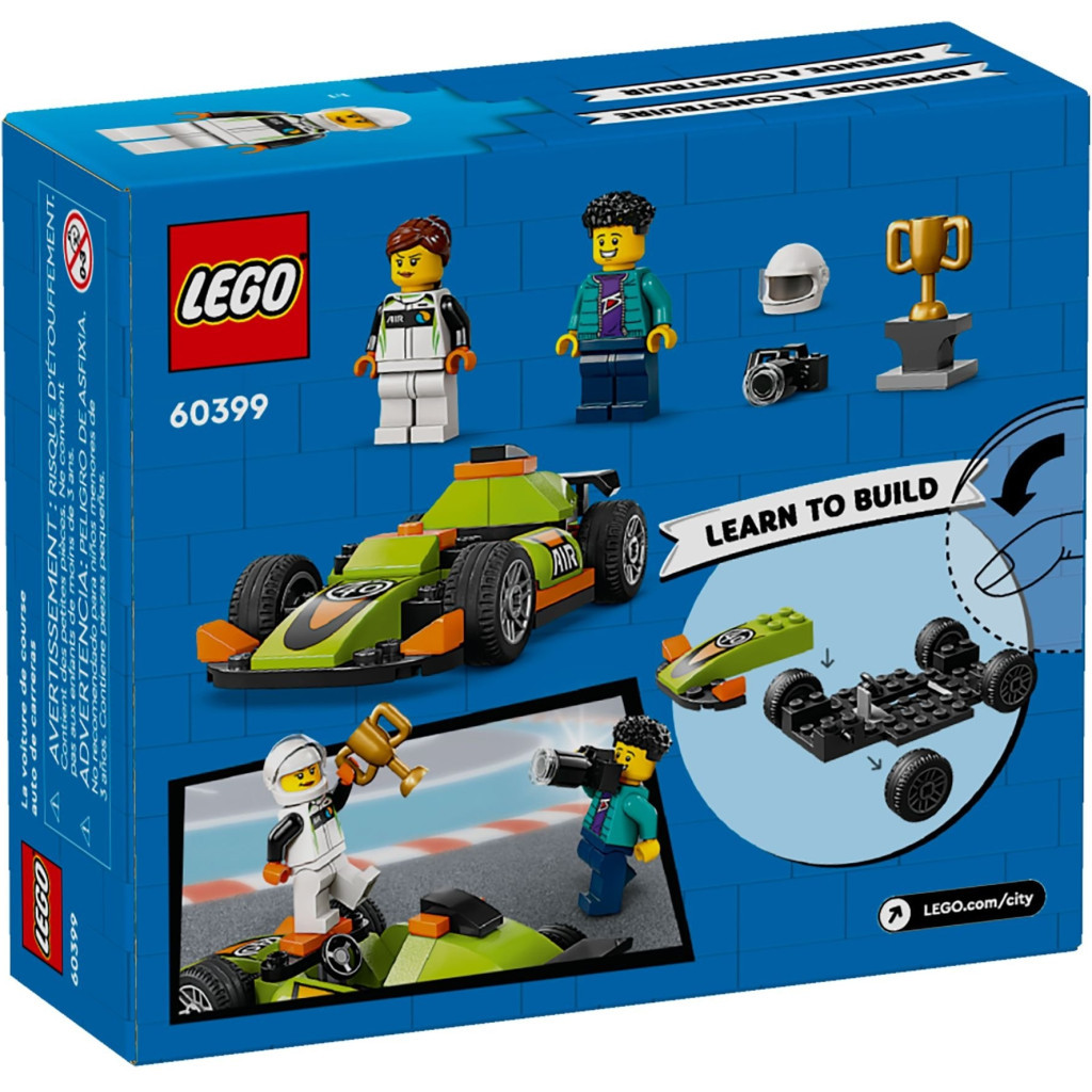 Конструктор LEGO City Зелений автомобіль для перегонів 56 деталей (60399) - зображення 6