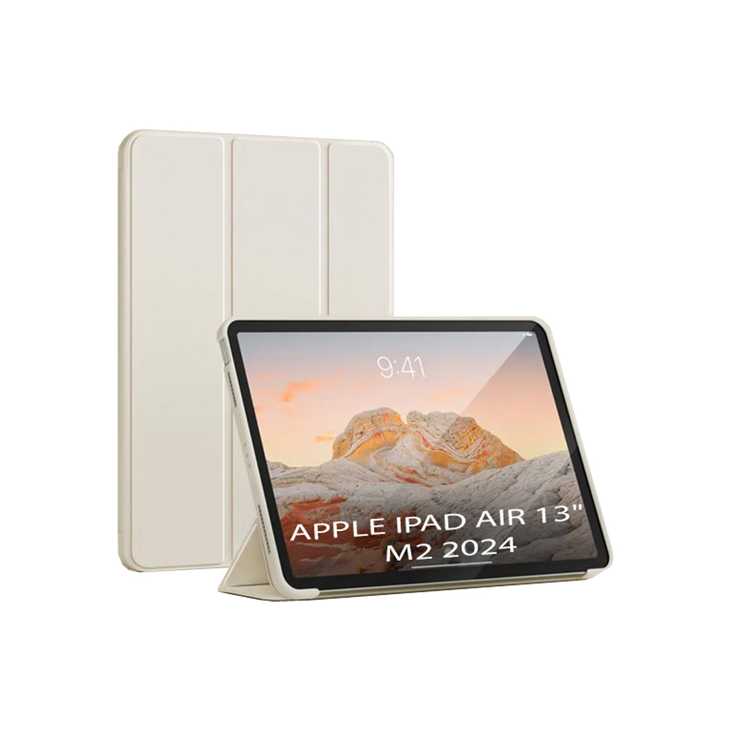 Чохол до планшета BeCover Tri Fold Soft TPU Silicone Apple iPad Air 13" M2/M3 (2024/2025) Beige (711740) - зображення 1