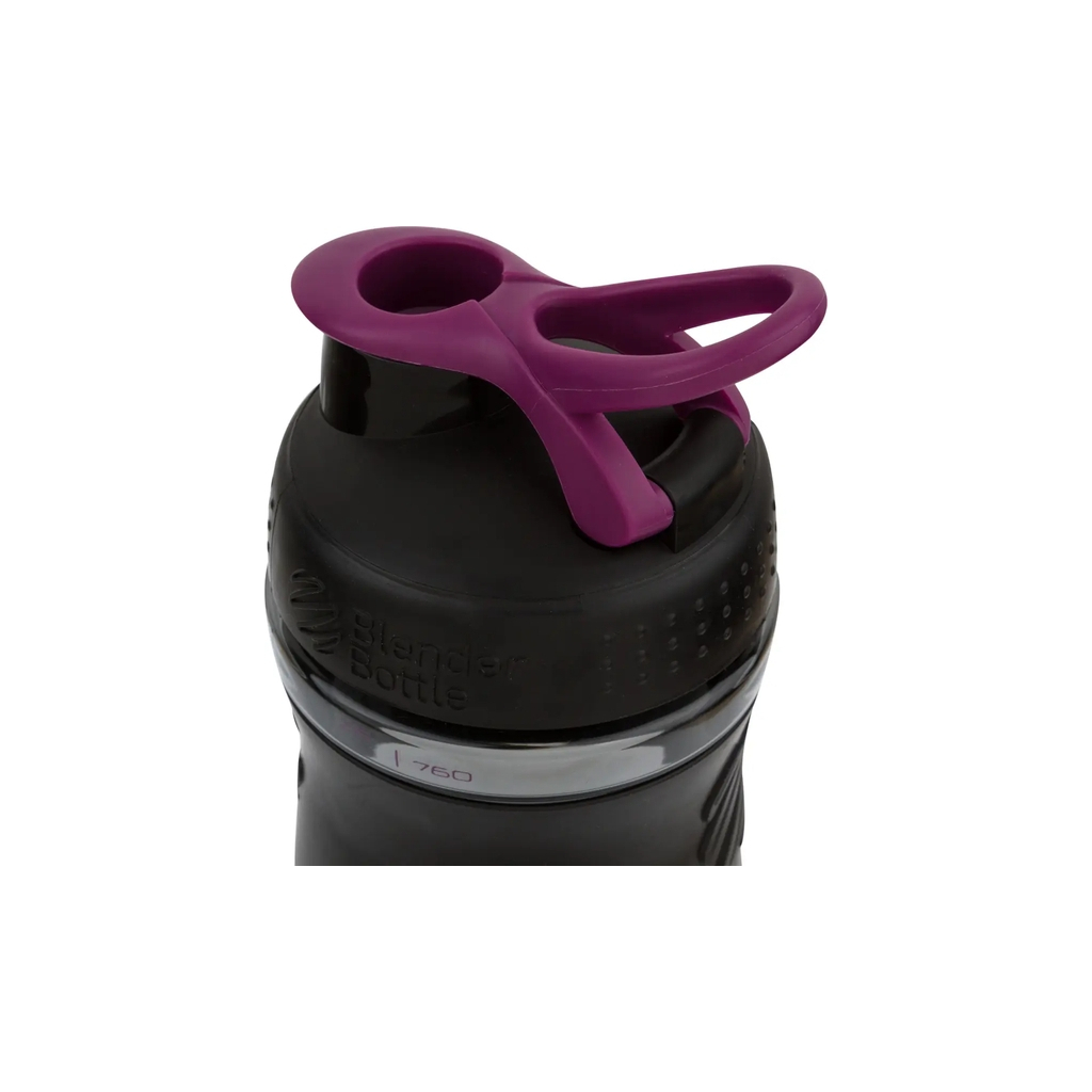 Шейкер спортивний BlenderBottle SportMixer 20oz/590ml Black/Plum (SM 20oz Black/Plum) - изображение 4