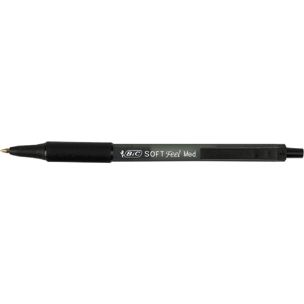 Ручка кулькова Bic автоматична Soft Clic Grip з гумовим грипом Чорна (bc837397) - зображення 1