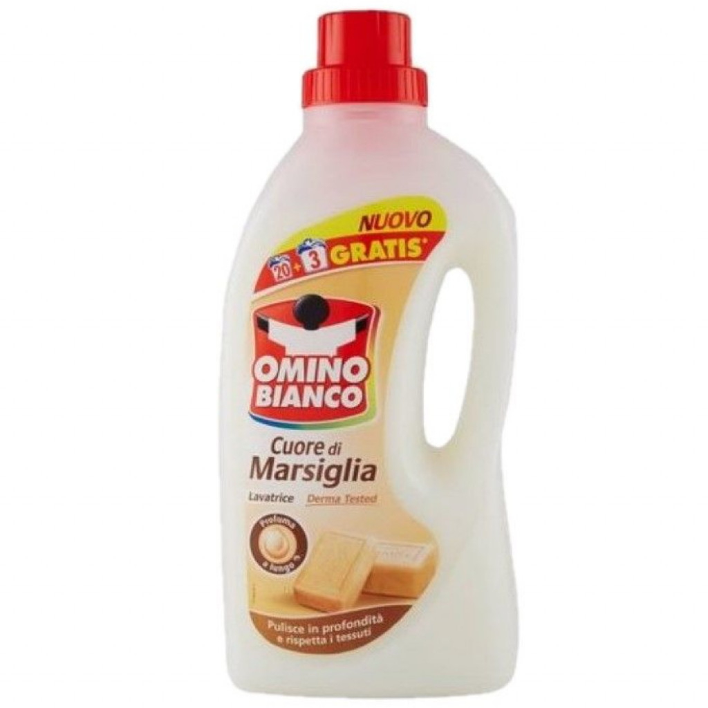 Гель для прання Omino Bianco Cuore di Marsiglia Серце Марселя 1.15 л (8003650018069) - зображення 1