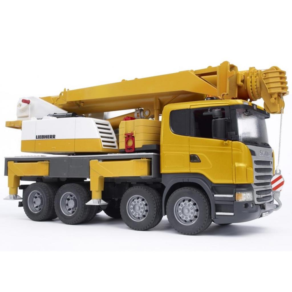 Спецтехніка Bruder Автокран Scania Liebherr Великий (світло (03570) - зображення 2