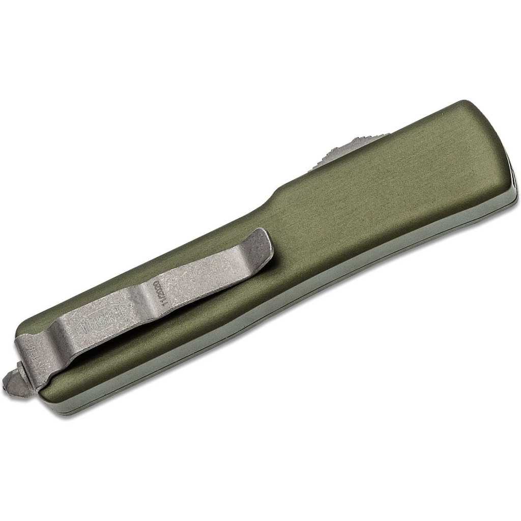 Ніж Microtech UTX-70 Double Edge Apocalyptic FS Green (147-12APOD) - зображення 3