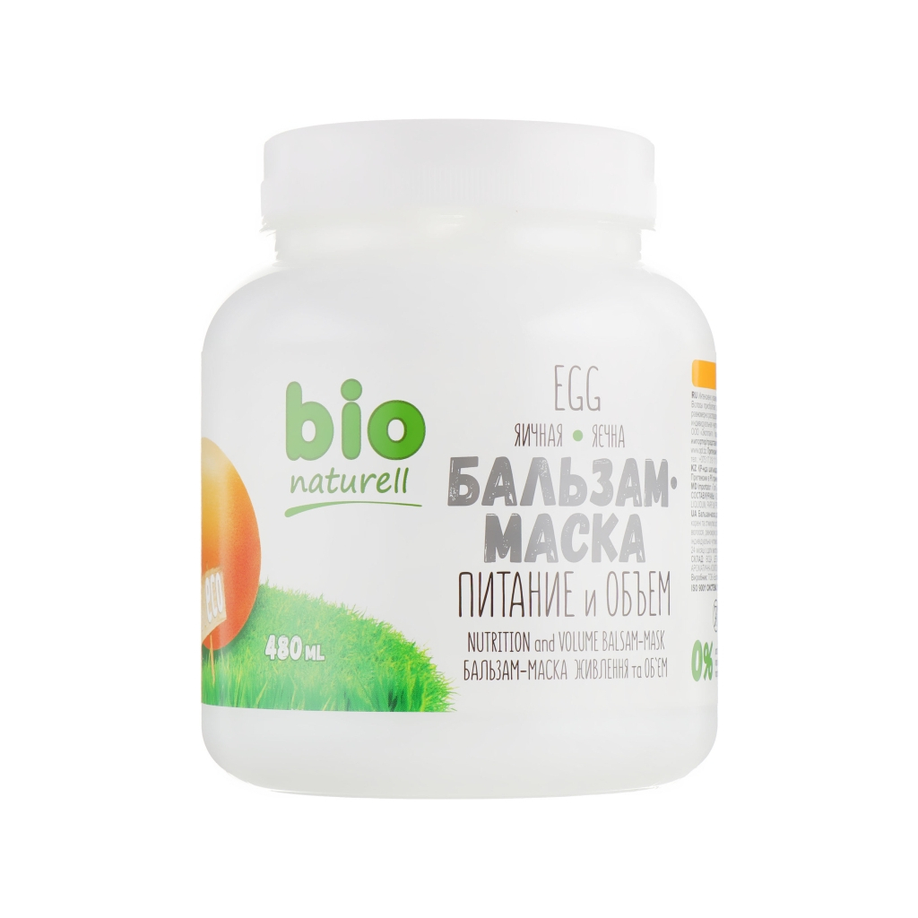 Маска для волосся Bio Naturell Яєчна Живлення і об'єм 480 мл (4820168432019) - зображення 1