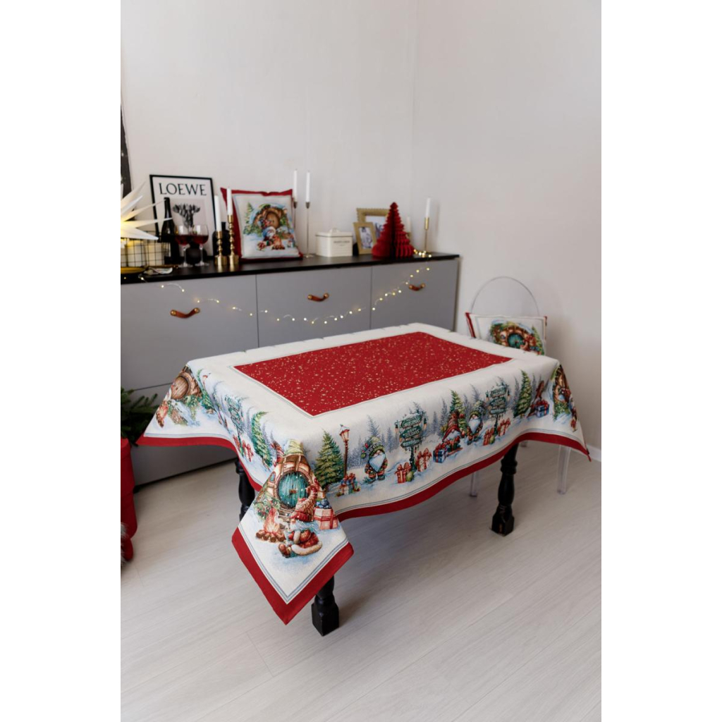 Скатертина Прованс гобеленова Різдвяне багаття 95х100 см (037396) - зображення 8