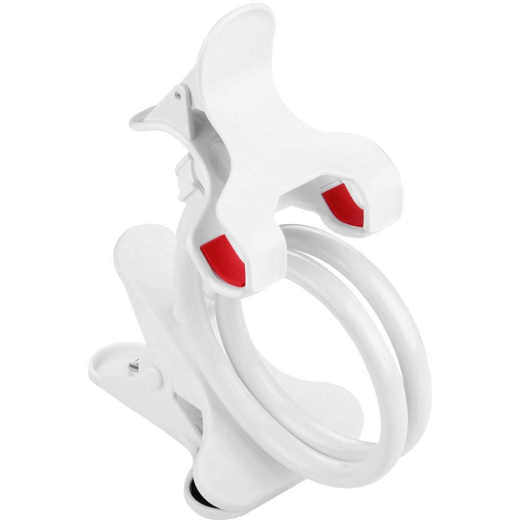 Тримач для смартфонів XoKo прищепка, гнучкий, 65 см, білий (XK-RM-C20-WHT) - зображення 2