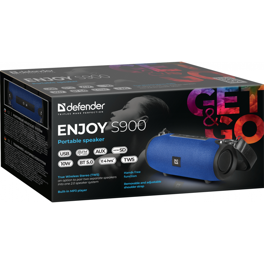 Акустична система Defender Enjoy S900 Bluetooth Blue (65905) - зображення 6