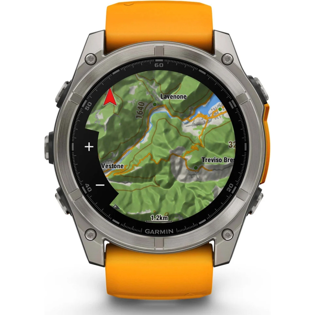 Смарт-годинник Garmin fenix 8 51mm, AMOLED, Saph, Ti/Bare/Grpht, SparkOrg/GrphtBd, (010-02905-11/010-02905-53) - зображення 9