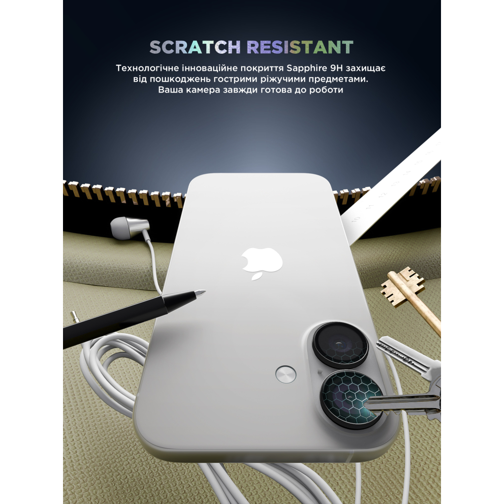 Скло захисне Armorstandart for Camera Supreme BI iPhone 16e Black (ARM84426) - изображение 5