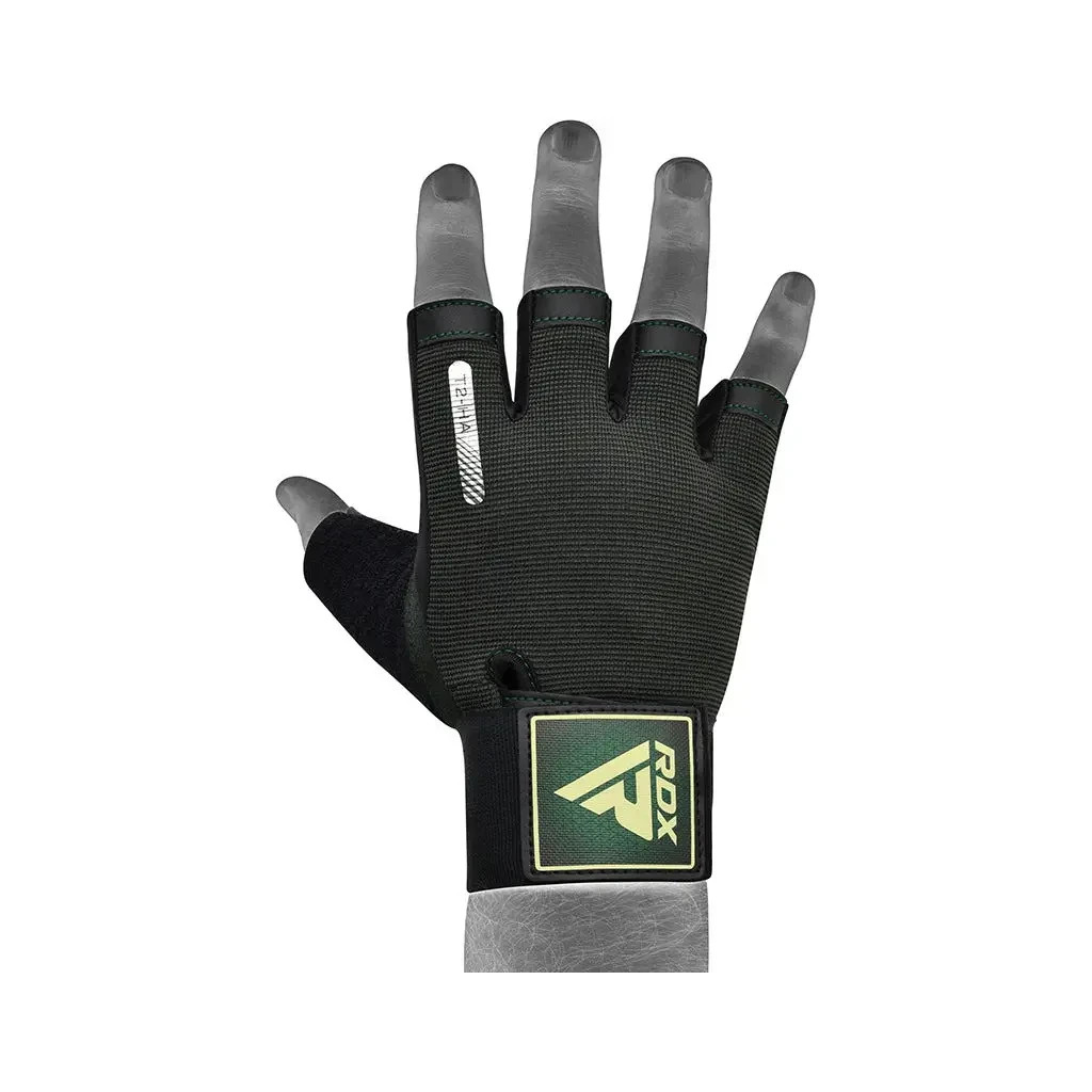 Рукавички для фітнесу RDX T2 Half Army Green S (WGA-T2HA-S) - зображення 6