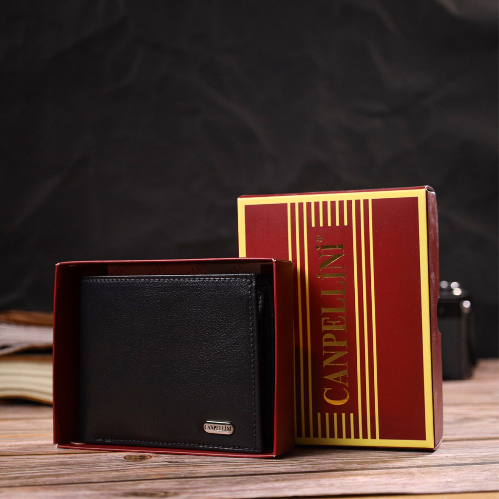 Портмоне Canpellini З натуральної шкіри Чорне (21778) - зображення 10