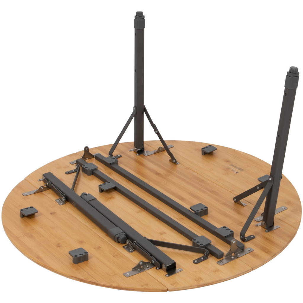 Туристичний стіл Bo-Camp Poundbury Круглий 90 x 90 cm Коричневий (1404656) - зображення 6