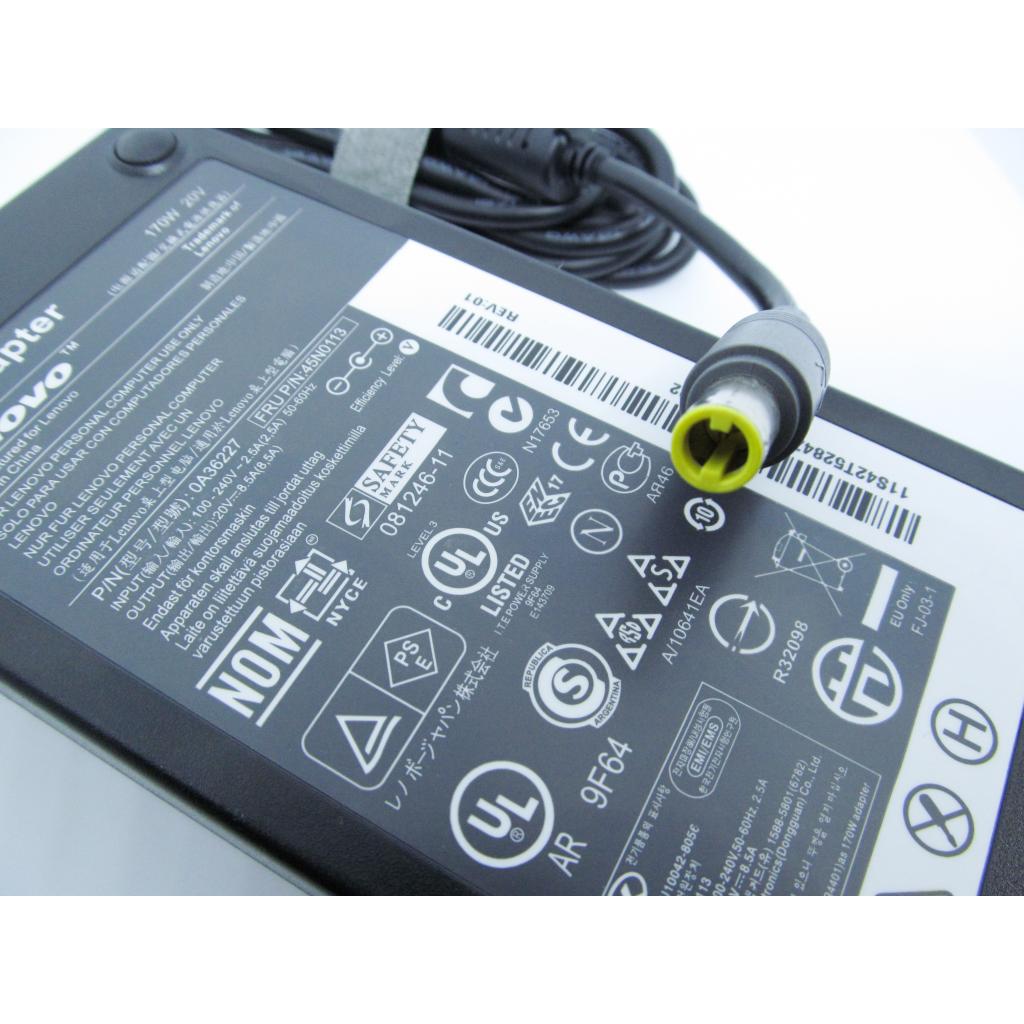 Блок живлення до ноутбуку Lenovo 170W 20V, 8.50A, 7.9/5.5 (pin inside) (45N0112 / A40251) - зображення 3