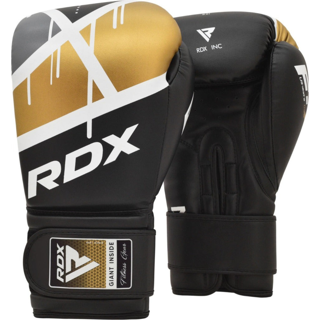 Боксерські рукавички RDX F7 Ego Black Golden 12 унцій (BGR-F7BGL-12oz) - зображення 3