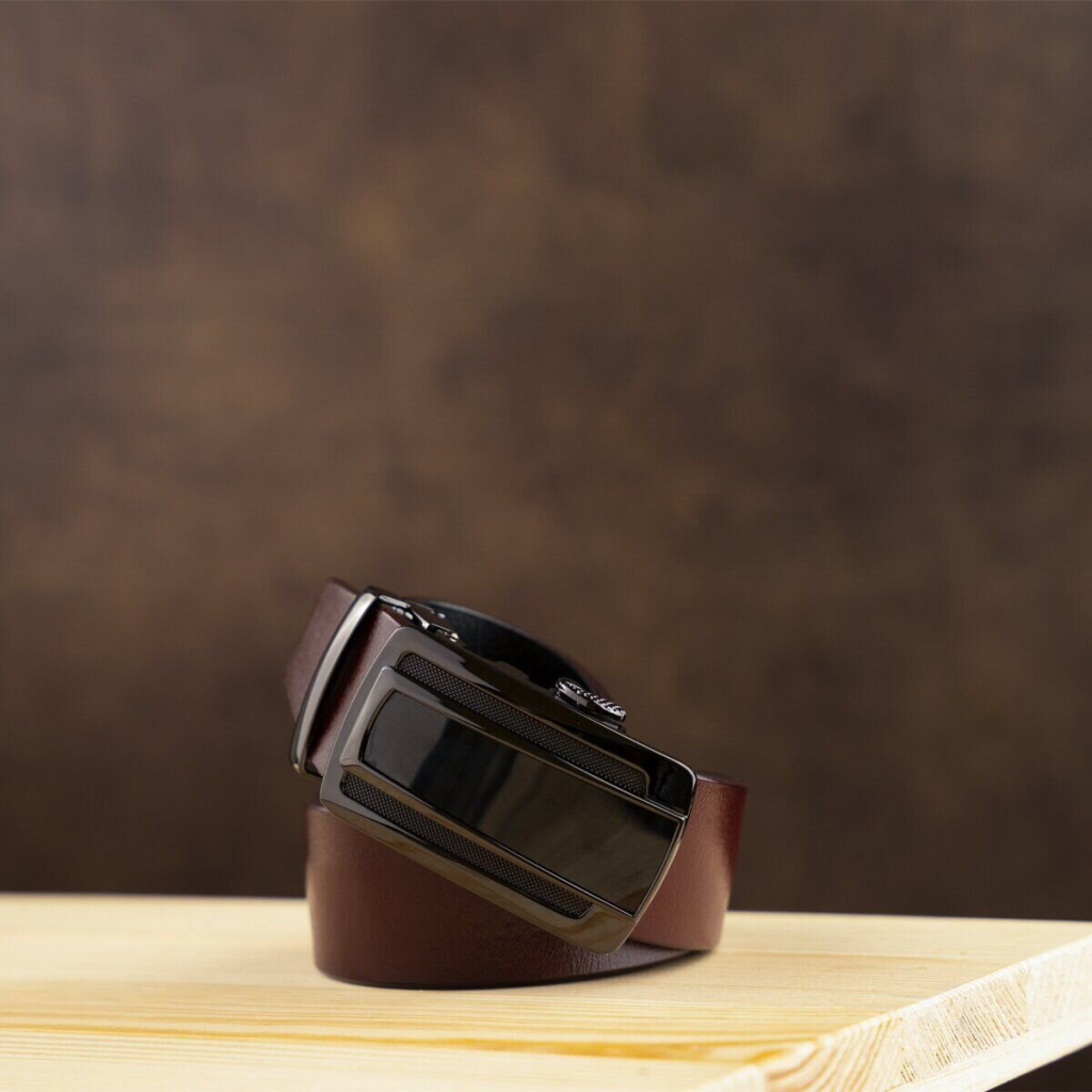 Ремінь Vintage Чоловічий з темною пряжкою автомат Чорний (20295) - зображення 6