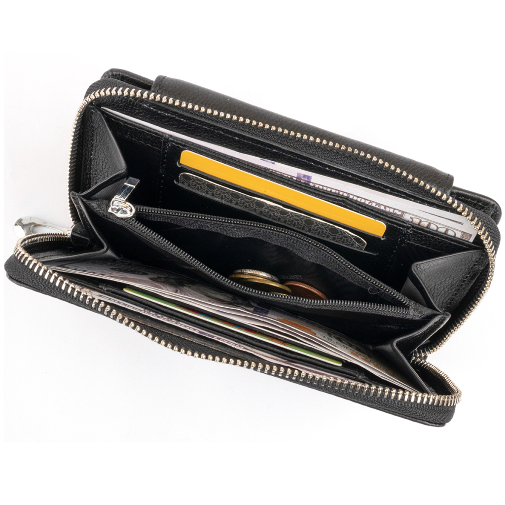 Гаманець ST Leather Зі шкіри Чорний (19339) - изображение 6