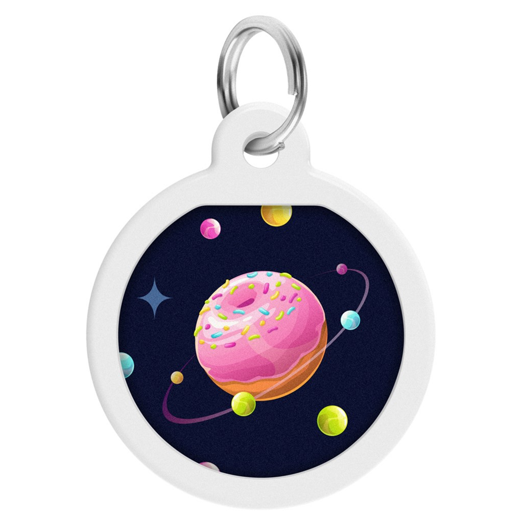 Адресник для тварин WAUDOG Smart ID з QR паспортом "Всесвіт пончиків", коло 25 мм (0625-0218) - изображение 1