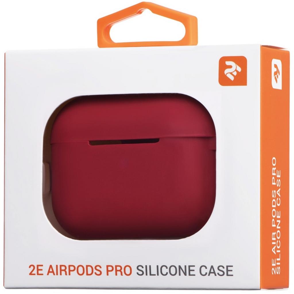 Чохол для навушників 2E для Apple AirPods Pro Pure Color Silicone 2.5 мм Cherry red (2E-PODSPR-IBPCS-2.5-CHR) - зображення 4