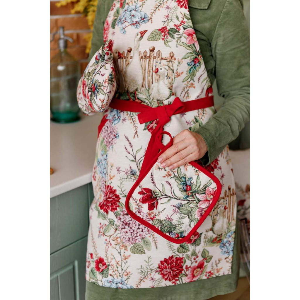 Кухонна прихватка Прованс гобеленова Гуси 20х20 см (034323) - изображение 3