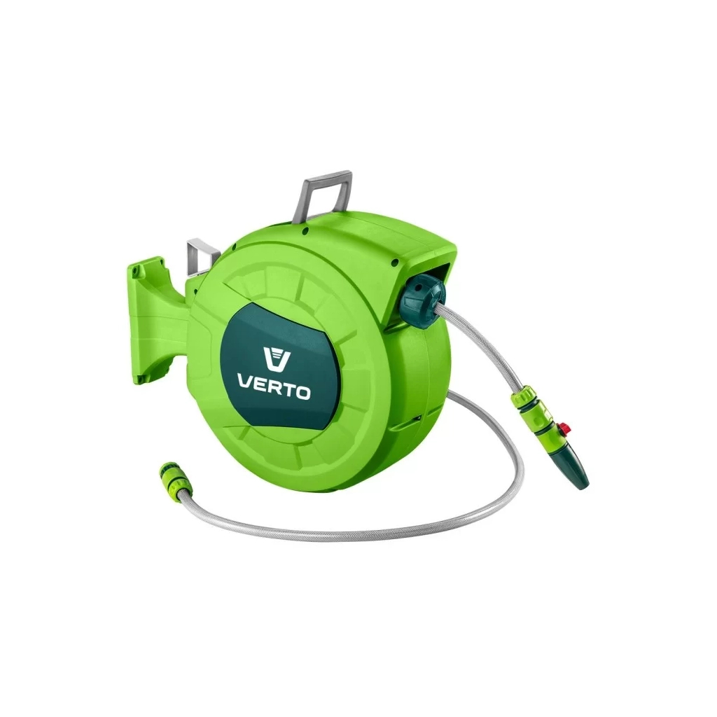 Шланг для поливу Verto на автоматичній котушці, 20м+2м, 1/2" (15G891) - изображение 1