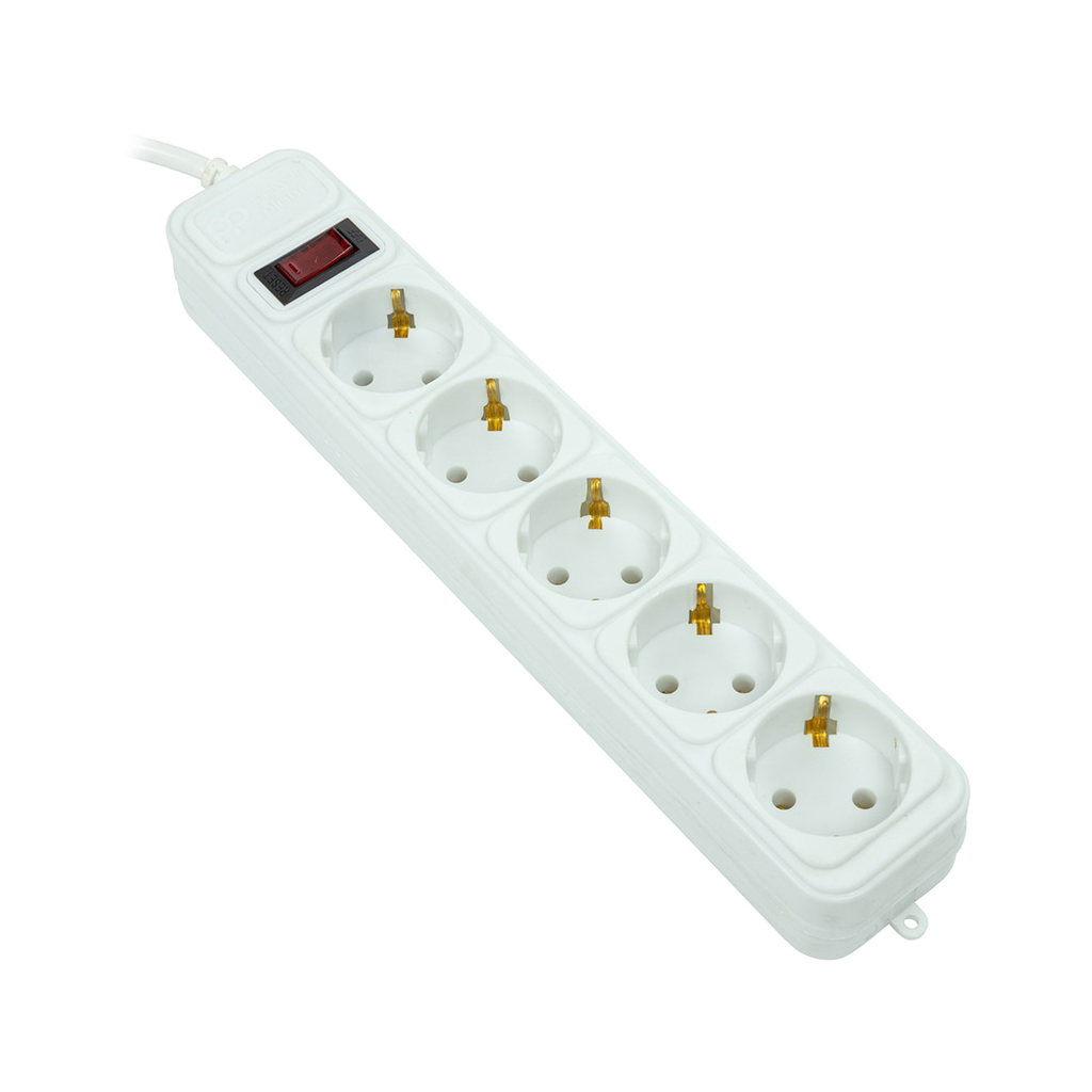 Мережевий фільтр живлення PowerPlant 5м, 5 розеток, євро, 100% мідь (JY-1056/5B) (EX610587) - зображення 1