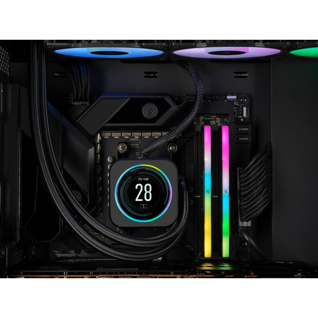 Модуль пам'яті для комп'ютера DDR5 32GB (2x16GB) 6000 MHz Vengeance RGB Corsair (CMH32GX5M2D6000Z36K) - зображення 3