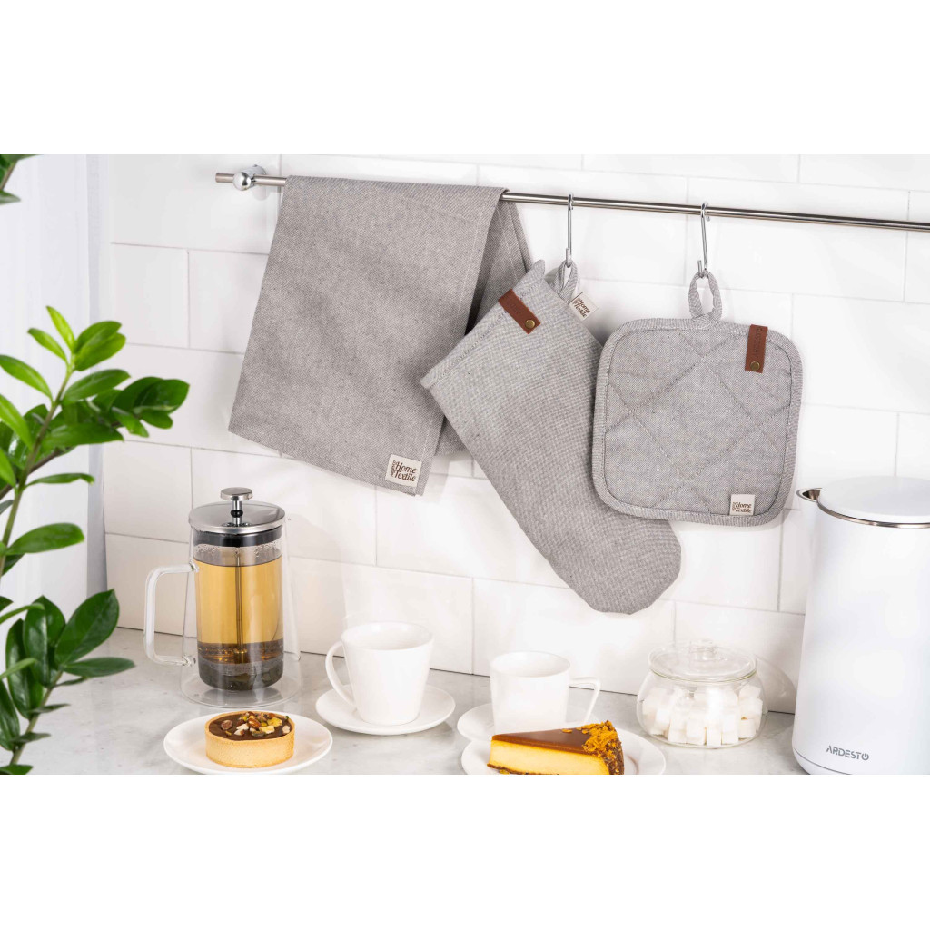 Серветка на стіл Ardesto Oliver сірий 40х40 см, 100% бавовна (ART06OD) - зображення 2