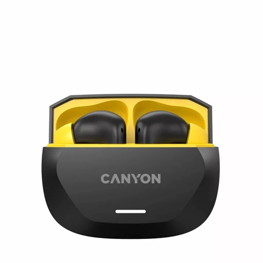 Навушники Canyon Hexagon 7 TWS ANC+ENC Wireless Charge Black/Yellow (CNS-TWS7BY) - зображення 2