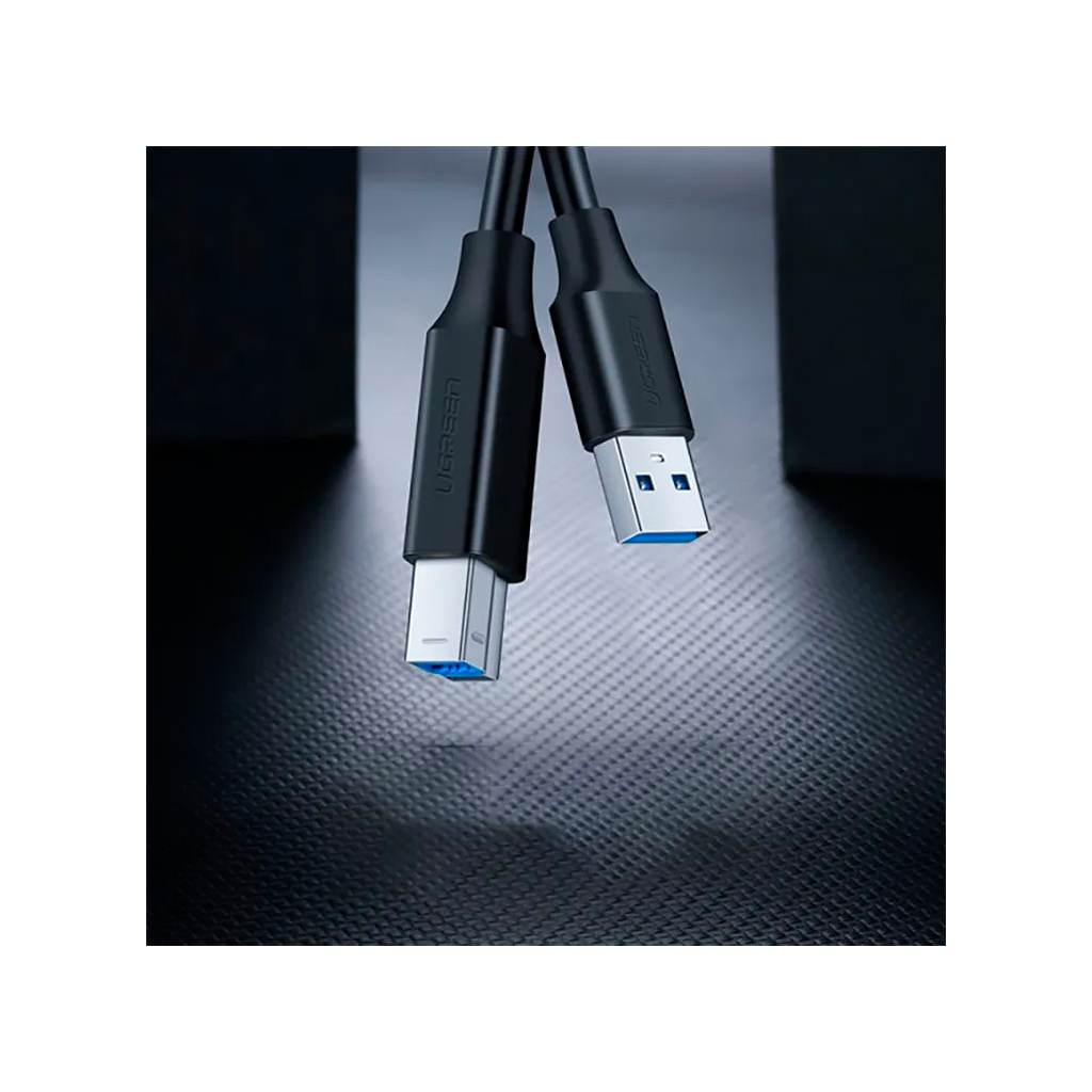 Кабель для принтера USB 3.0 AM/BM 2.0m US210 black Ugreen (10372) - зображення 3