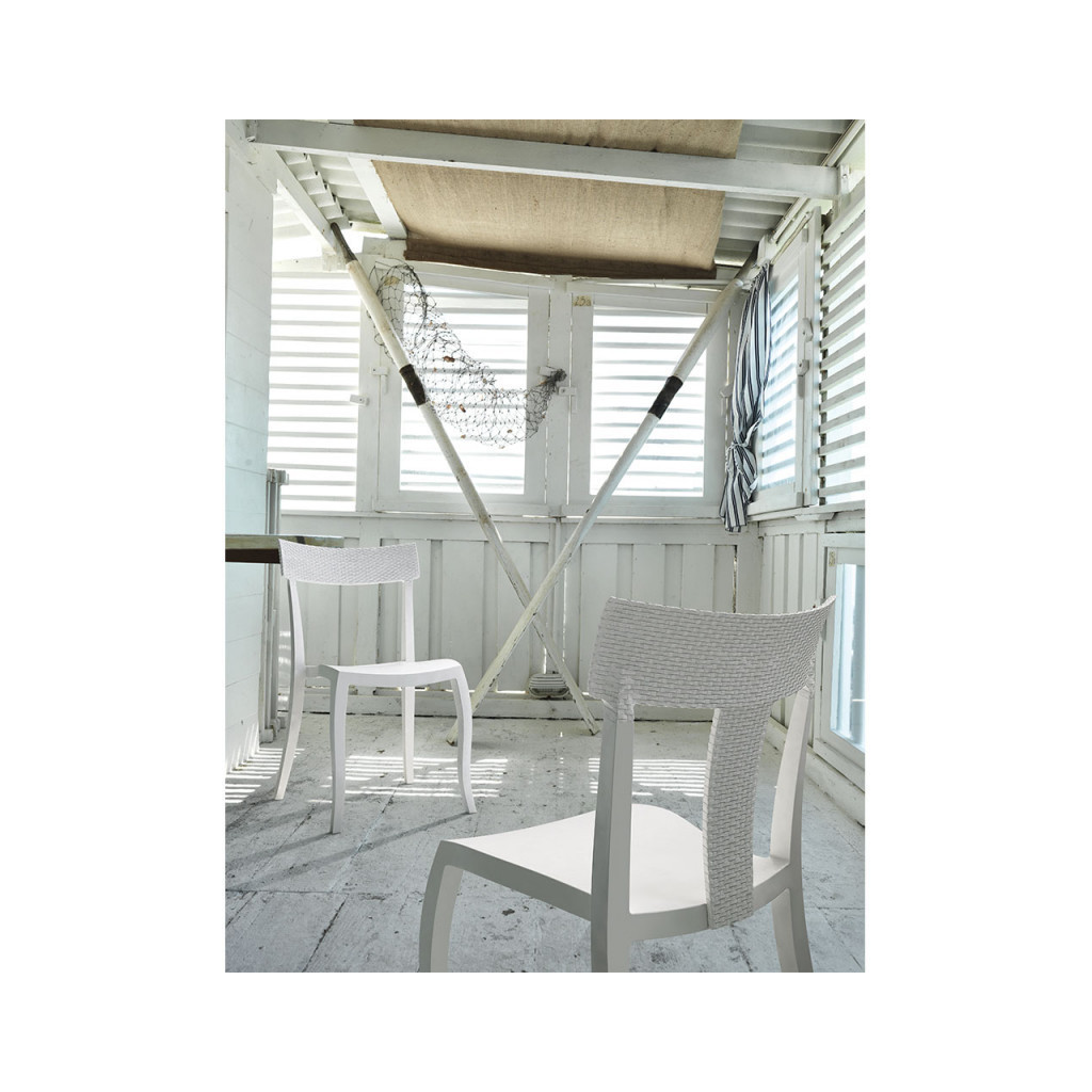 Кухонний стілець PAPATYA toro-s під ротанг білий, колір 01 (2192) - зображення 4