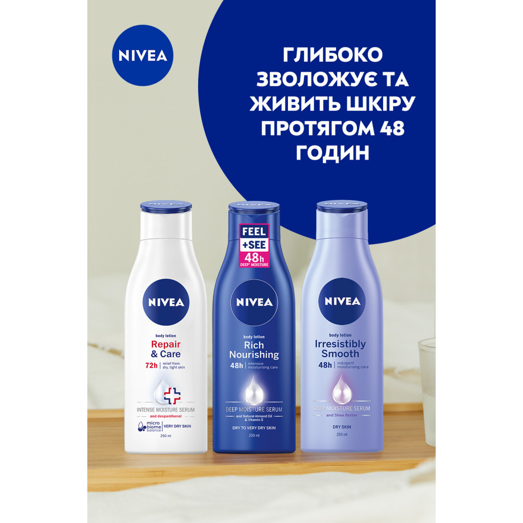 Молочко для тіла Nivea Неймовірна м'якість 250 мл (4005808247370/4005808247127) - зображення 6