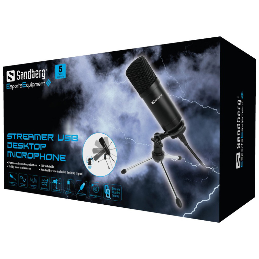 Мікрофон Sandberg Desk Microphone USB (126-09) - зображення 3