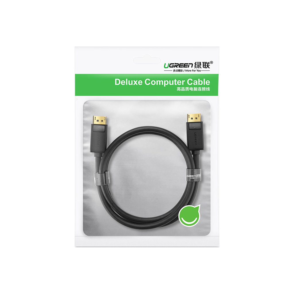 Кабель мультимедійний DisplayPort M to DisplayPort M 1.0m DP102 black UGREEN (10244) - зображення 2