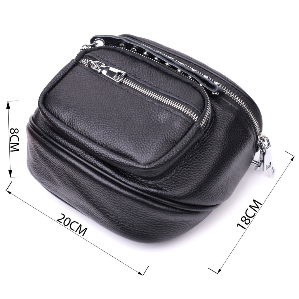 Сумка Vintage З натуральної шкіри Чорна (22388) - зображення 3