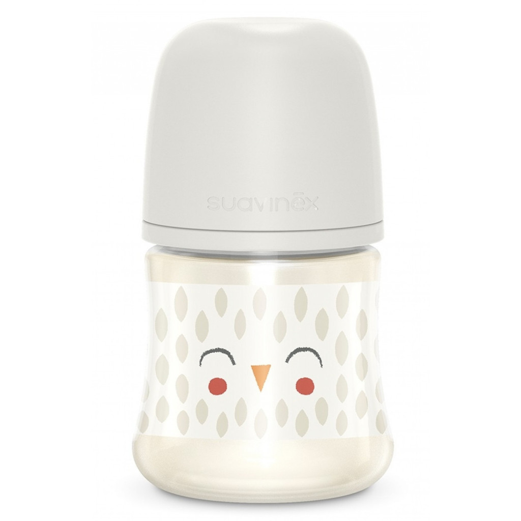 Пляшечка для годування Suavinex Bonhomia, повільний потік, 150 мл біла (307833) - зображення 1