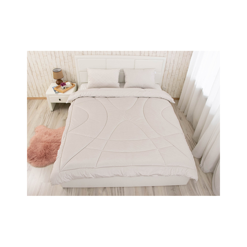 Ковдра Руно всесезона силіконова велюрова Soft Pearl 140х205 см (321.55_Soft Pearl) - изображение 7