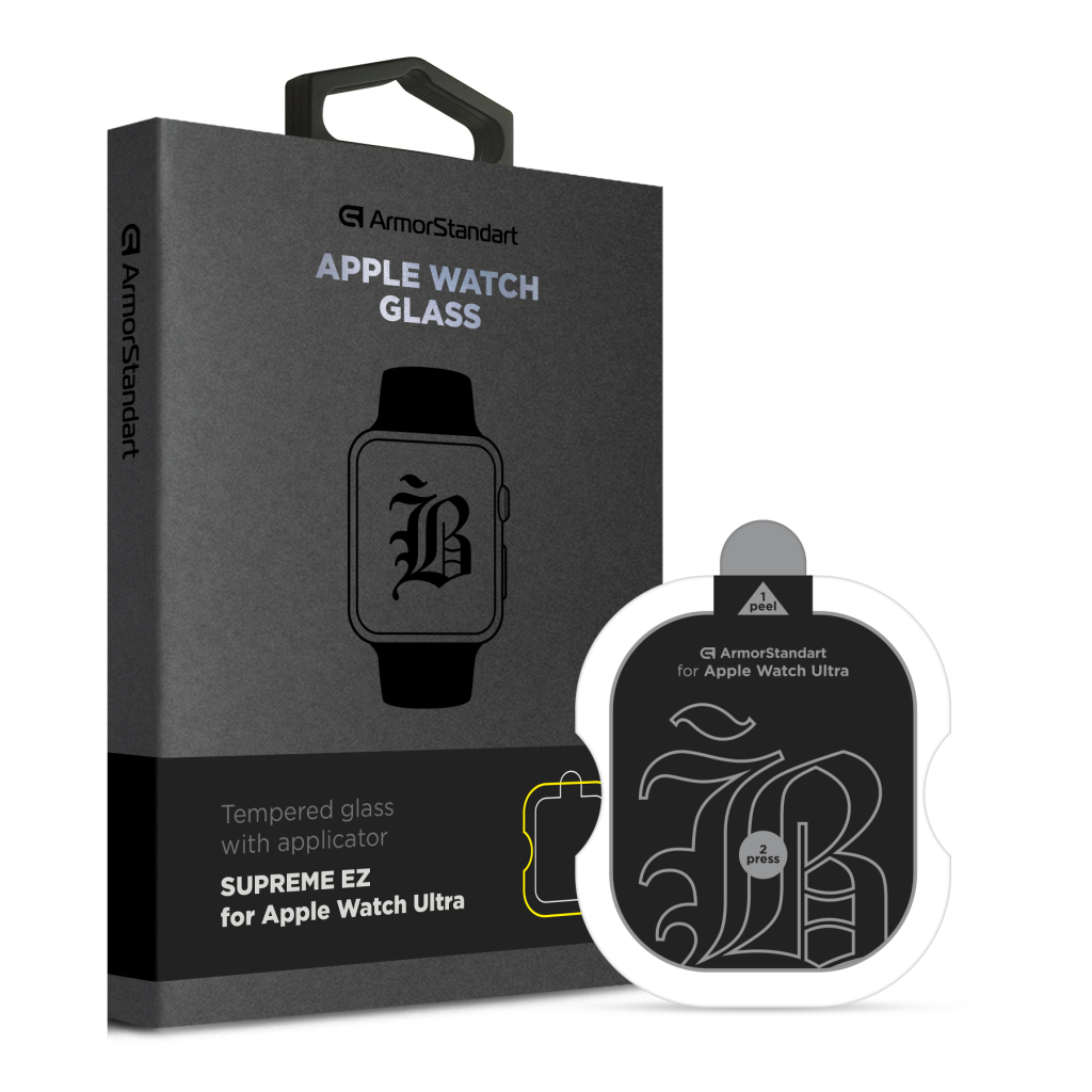 Скло захисне Armorstandart Supreme Black Icon Apple Watch Ultra 49 mm (ARM77073) - зображення 1