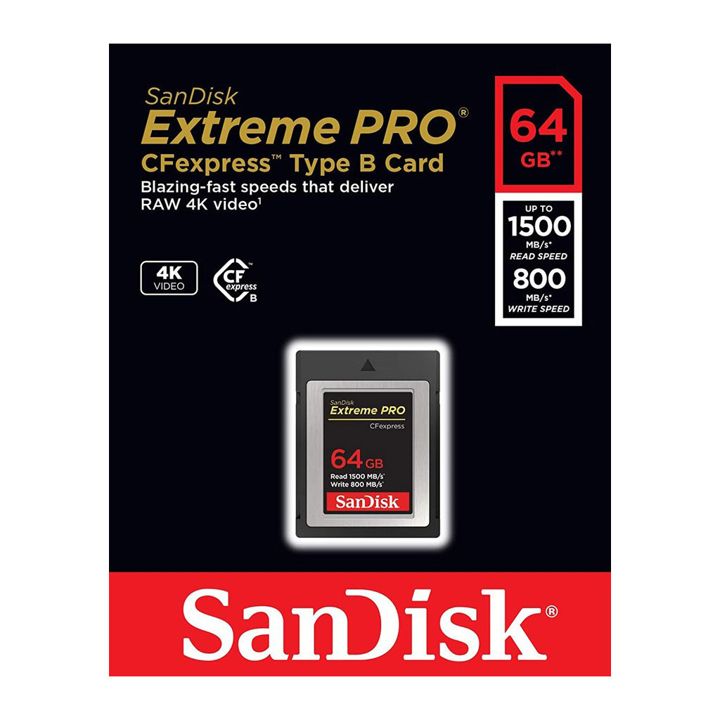 Карта пам'яті SanDisk 64GB CFexpress Extreme Pro (SDCFSP-256G-G46D) - зображення 4