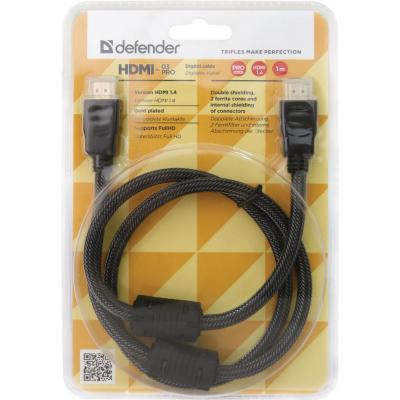 Кабель мультимедійний HDMI to HDMI 1.0m HDMI-03PRO Defender (87340) - зображення 3