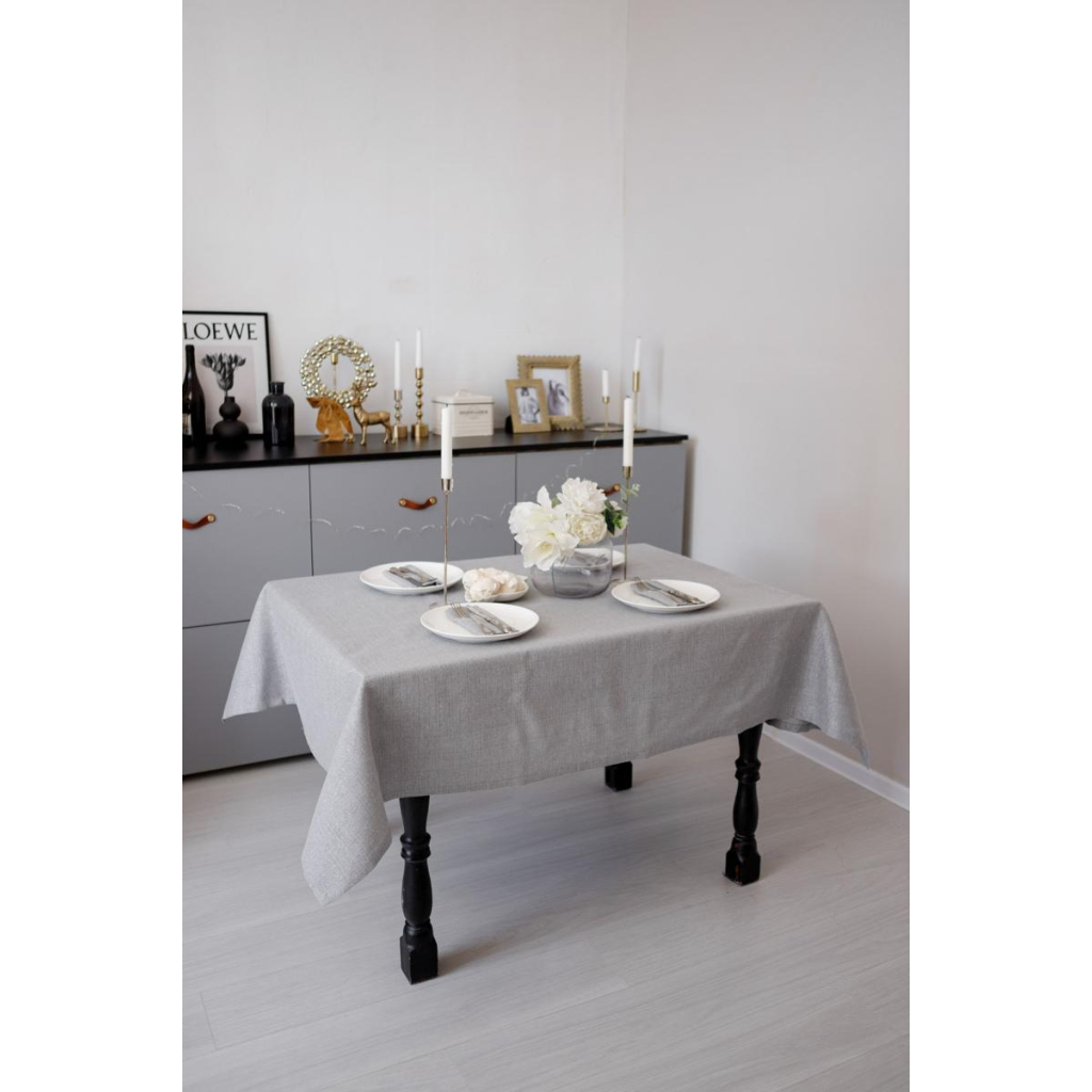 Скатертина Прованс святкова Перлина Silver 132х180 см (037594) - изображение 6