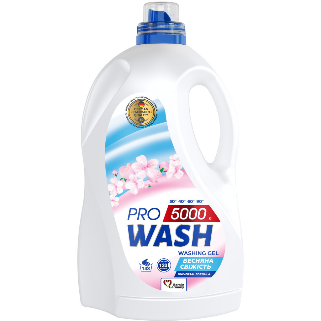 Гель для прання Pro Wash Весняна свіжість 5 кг (4262396144140) - зображення 1